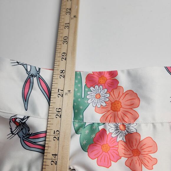 Unique Vintage Women's 1x Looney Tunes Bugs Bunny Cactus Circle Midi Skirt - Picture 8 of 8